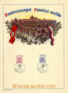 64382 - 1939-45 PŘÍLEŽITOSTNÁ RAZÍTKA/ ČaM sestava nálepníc