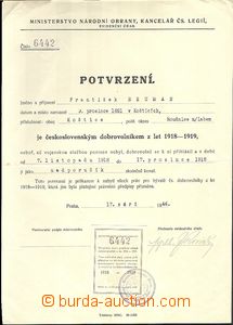 64540 - 1946 potvrzení a stvrzenka Ministerstva národní obrany o