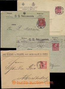 65532 - 1905-17 sestava 4ks soukromých celinových obálek vydání