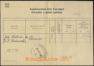 65952 - 1944 KT BUCHENWALD stvrzenka o podeji spěšniny, ručně v