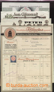 67275 - 1932-47 comp. 7 pcs of invoices with advertising, 2x stamped