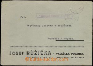68479 - 1945 firemní dopis bez frankatury, raz. poštovny VALAŠSKÁ PO