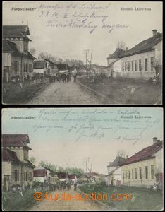 69032 - 1915 Püspökladány - sestava 2ks pohlednic, 1x barevná, Koss