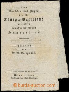 71224 - 1809 NAPOLEONSKÉ VÁLKY vlastenecká báseň o úloze ozbrojené