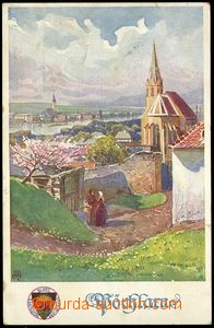 71441 - 1914 Pöchlarn - malovaná, Deutscher Schulverein; prošlá,