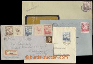 71828 - 1948 sestava 4 dopisů vyfr. zn. XI. všesokolský slet, Pof.46