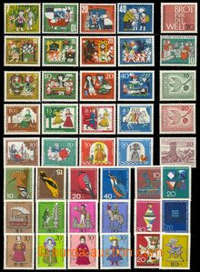 71933 - 1956-69 BUND + Berlin, sestava 9 kompletních sérií Dětem + d