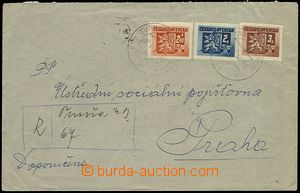 72093 - 1946 R-dopis vyfr. zn. Pof.366, 367 a 368 z Bratislavského v