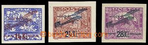 72150 - 1920 Pof.L1-3, issue I, nice margins, by/on/at No.1 gum lig