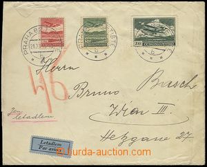 73475 - 1936 air-mail letter sent from Prague to Vienna, with Pof.L7