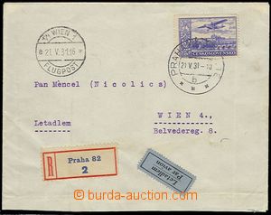 73502 - 1931 Reg and airmail letter sent from Prague to Vienna, with