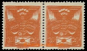 73567 - Pof.148A, 20h orange, horizontal pair, double impression (!