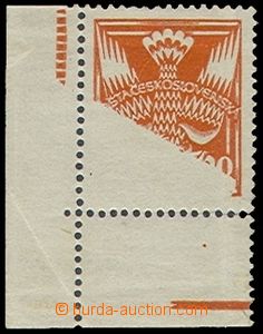 73572 - Pof.148A, 20h orange, L the bottom corner piece, large plo