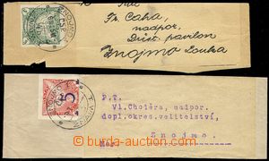 73764 - 1925-26 2x newspaper wrapper with address, with Pof.NV2 or N