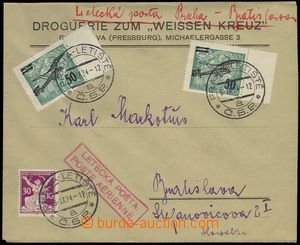 74019 - 1924 airmail letter transported airmail post Prague - Bratis