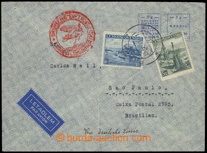 74207 - 1937 air-mail letter to Brazil, transported German airmail p