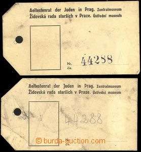 74471 - 1940 JUDAIKA sestava 2ks visaček pro označování exponá