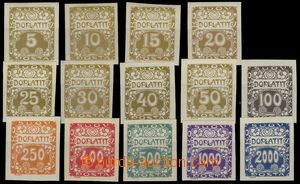 74504 - 1919 Pof.DL1-14, Ornament, complete set., č.DL11 yellowish