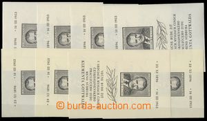 74546 - 1953 Pof.A719, souvenir sheets Gottwald, complete set types