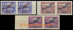 74697 - 1920 Pof.L1-3, issue I in horiz. pairs, all marginal, value