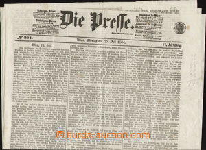 77876 - 1864 RAKOUSKO noviny Die Presse, novinový kolek