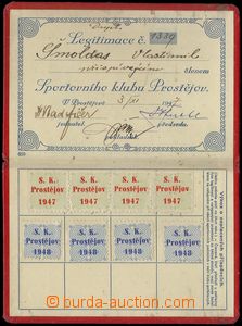 79184 - 1947 SPORT  sports club Prostějov, member document