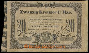 79333 - 1849 EMERGENCY CURRENCY / CHOMUTOV (Komotau), 20 Kreuzer, wi
