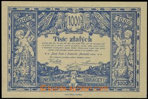 79604 - 1890 ŽERTOVNÁ BANKOVKA autor Josef ŠVÁB, 1000 zlatých,