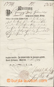 82051 - 1774 MILITARIA  confirmation war chest for invalid, seal, ve