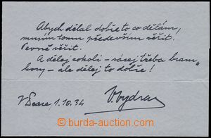 83532 - 1934 VYDRA Václav (1876–1953), významný český herec,