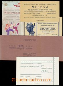 83667 - 1912-38 comp. 5 pcs of invitation cards, 1x ball National so