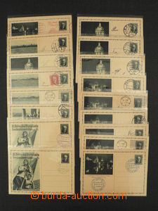 83760 - 1934 ČSR I. partie 20ks dopisnic CDV54, různé počty, na