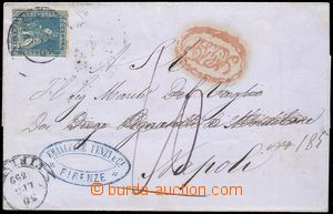 84365 - 1859 letter sent from Firenze to Naples with Mi.7, on the re