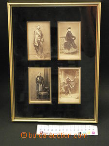 84750 - 1870 PERSONALITIES / comp. 4 pcs of cabinet photos, carská