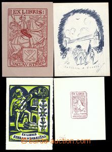 85236 - 1905-30 comp. 8 pcs of exlibris, contains authors: Aleš, Ko