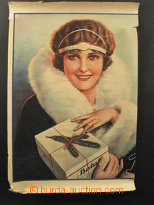 85386 - 1928 INDUSTRY / BAŤA advertisement poster, girl with box f
