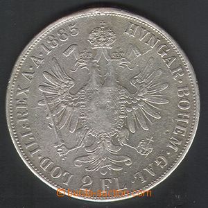 85427 - 1885 AUSTRIA  2 Fl, bez značky mincovny, 2/2