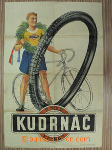 87116 - 1930 INDUSTRY / KUDRNÁČ PNEU NÁCHOD color advertisement