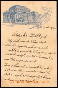 87748 - 1887 NOTEPAPERS decorated letter paper, National theatre, i