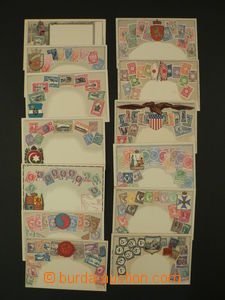88090 - 1910-15 MOTIVE / STAMP COUNTRIES selection of 38 pcs of Ppc