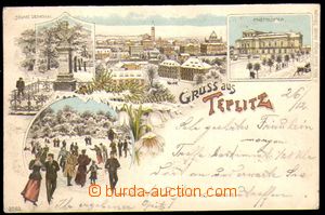 88273 - 1897 TEPLICE (Teplitz) - winter lithography, bruslaři, long