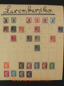 88537 - 1937-61 LUXEMBOURG sestava známek na volných albových li