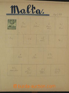 88543 - 1938-48 MALTA, MONACO sestava známek, celé série, okraje