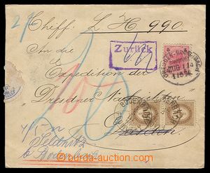 89719 - 1894 dopis podaný u vlakové pošty DRESDEN - BODENBACH/ ZU