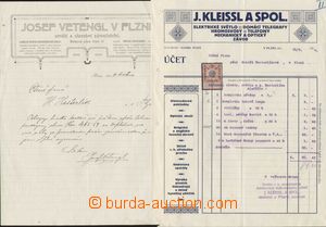 89765 - 1914 2 písemnosti (účet a dopis) s prezentací firem v z