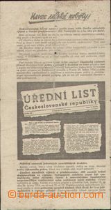 89800 - 1955 PROPAGANDA flyer Czechoslovak. popular opozice against