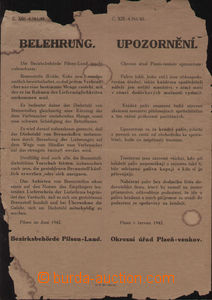 89833 - 1942 upozornění District office Plzeň - country about/by