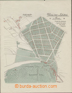 89856 - 1900? plan vilové quarter in Plzen on/for Lochotíně, lith