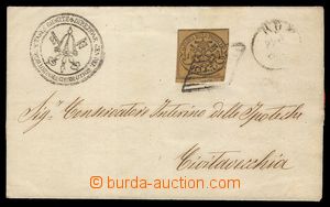 89860 - 1852? folded cover of letter, with Mi.4, one corner stamps c