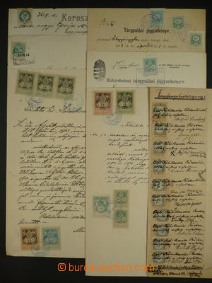 90272 - 1881-1902 AUSTRIA-HUNGARY comp. 7 pcs of stamped documents